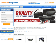 Tablet Screenshot of discountbodyparts.com